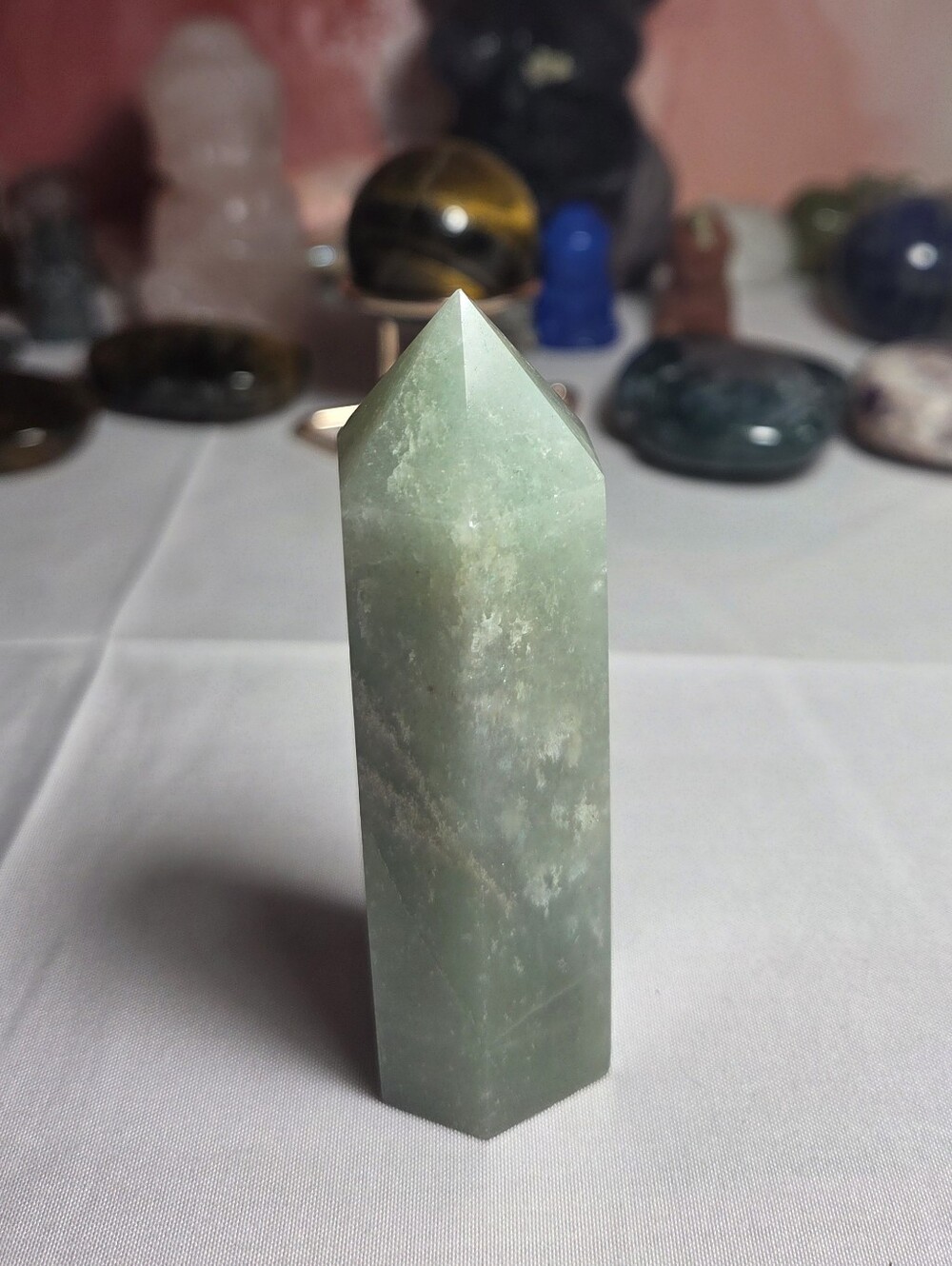 New Jadeite Point Tower 86mm Tall 98 Grams